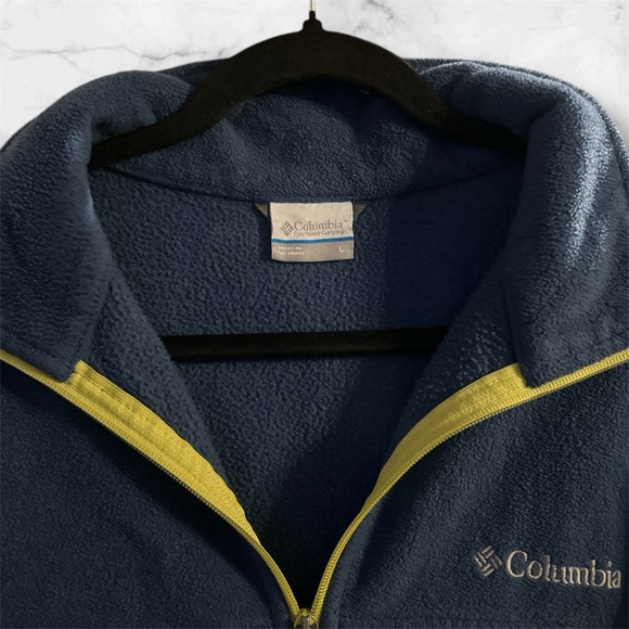 Men’s Outdoor COLUMBIA Full Zip Fleece Jacket  Zip Pockets Sz L (426) - Picture 2 of 4